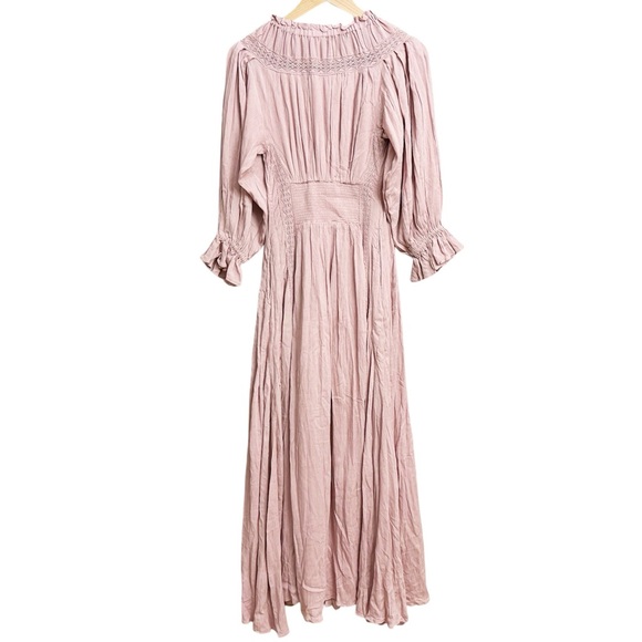NWT Free People Magdalia Maxi Dress Pale Mauve Pink - Picture 3 of 7
